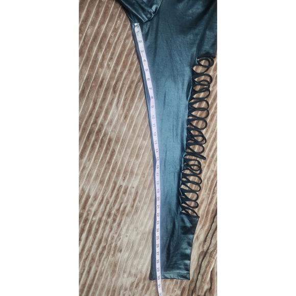 Sexy black pants with cuts throughout legs - Picture 3 of 3